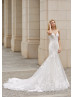 Sexy Beaded Ivory Lace Tulle V Back Wedding Dress Sexy Beaded Ivory Lace Tulle V Back Wedding Dress